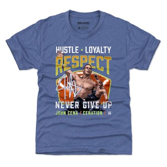 Youth 500 Level Heather Royal John Cena Respect T-Shirt